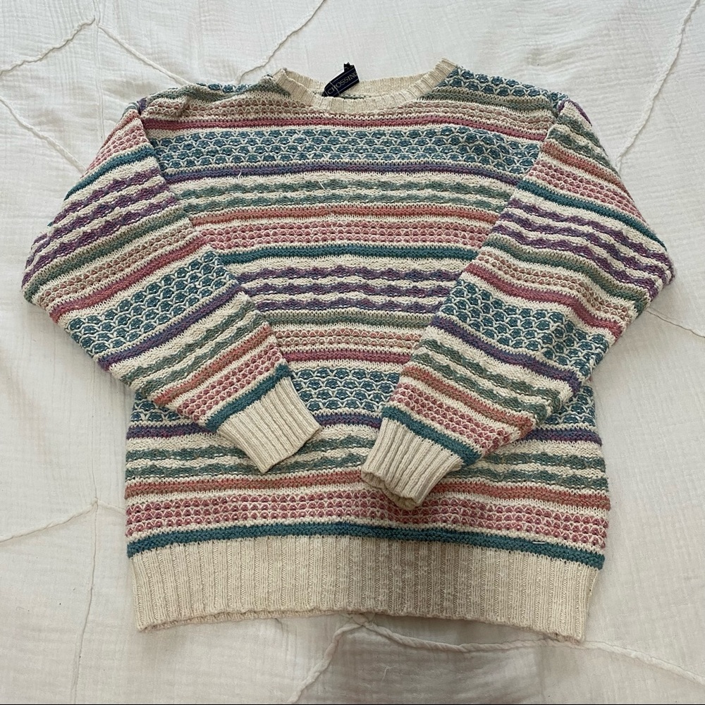 Vintage Pastel Grandpa Sweater